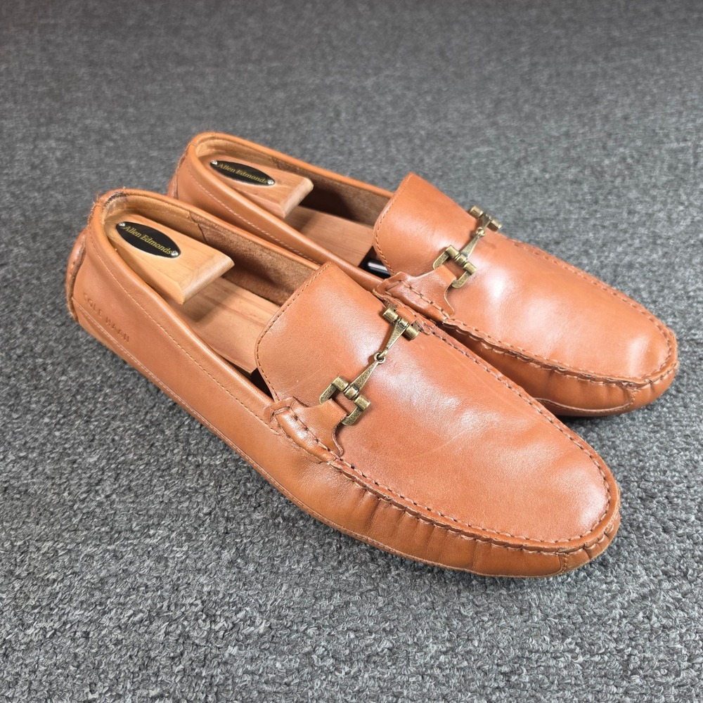 Cole Haan Wyatt Bit Driver Loafers Tan Mens 11M Bit C35784 Grand.OS Casual Wear